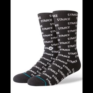 Stance Underwear & Socks - Stance Repeat Black Crew Height Sock Stance Underwear & Socks - Stance Repeat Black Crew Height Sock